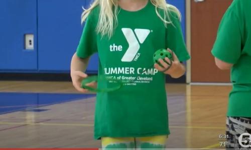 girl playing in gymnasium