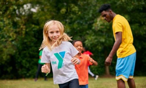 girl running at summer camp