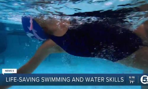 Girl swimming channel 5