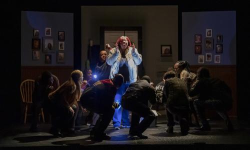 Y-Haven Theater Project residents performing on stage