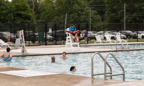 The Oakwood Park pool with YMCA lifegaurd