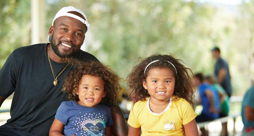 Family together for fathers day