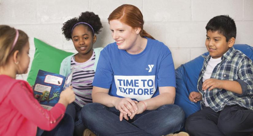 Y Staff interacting with children