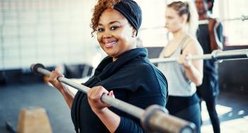 Woman lifting weight