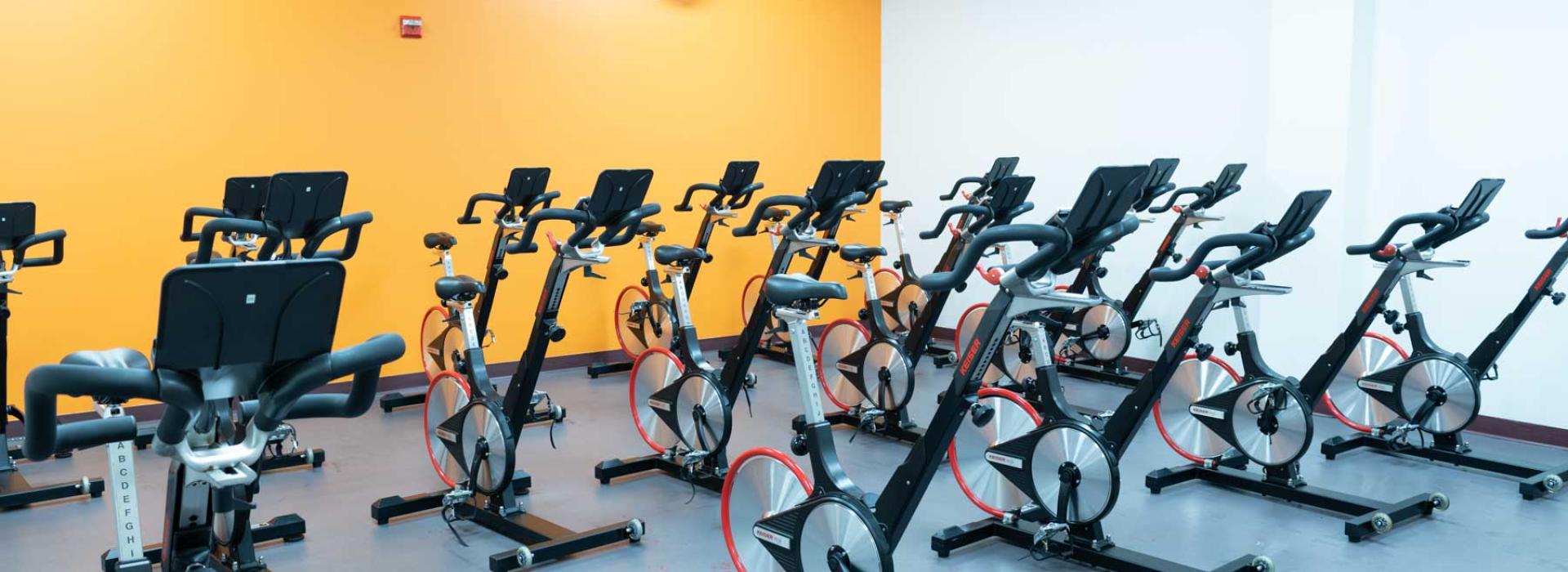 Spining bikes in studio