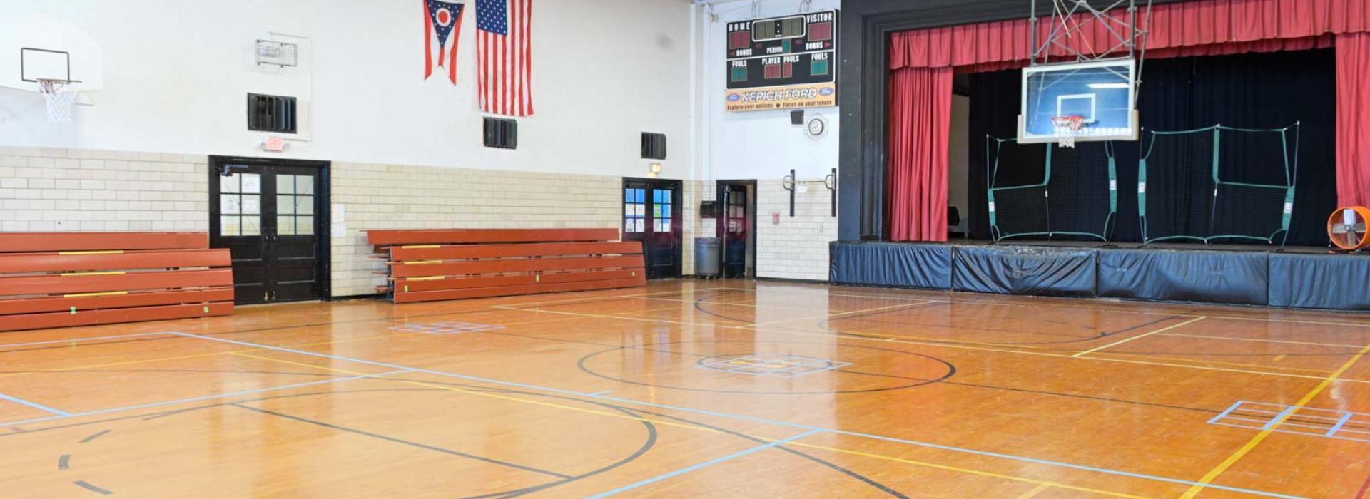 gym with stage